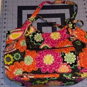 VERA BRADLEY ZIGGY ZINNIA CRESCENT TOTE SHOULDER